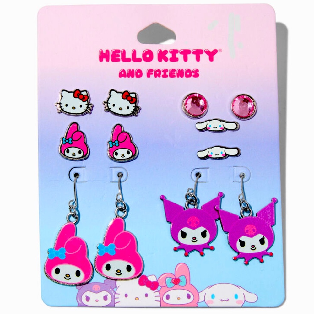6-Pack Hello Kitty And Friends Earring Set - NWT